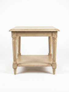 Mesa de Centro Tradicional de Madera Maciza con Estante de Almacenamiento, Estilo Antiguo, Muebles para Sala de Estar - Product Image 1
