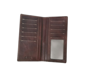 [Retail Price][In Stock] Castello Unisex Cowhide Vegetable Tanned Leather <b>RFID</b> Long <b>Wallet</b> Black Brown - Product Image 1