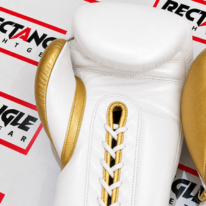 Guantes de Boxeo Rectangulares con Cordones, Equipo Profesional para Entrenamiento y Sparring, Cuero Genuino, Hechos a Mano, para Adultos - Product Image 3