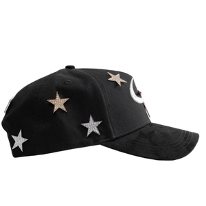 Casquette snapback noire 100% originale de qualité supérieure El Barbas Hats x CT Galaxy |   G-5 Designer Suede Bill Rhinestone Edition Collab - Product Image 3