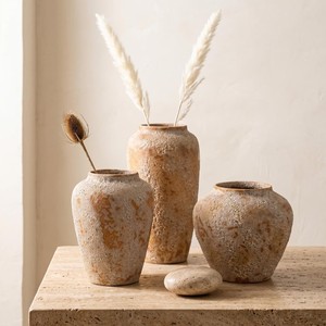 Matte Finish Tabletop Decor 8-16 Inches Customizable Wholesale Handmade <b>Ceramic</b> <b>Vases</b> Wabi Sabi Style - Product Image 3