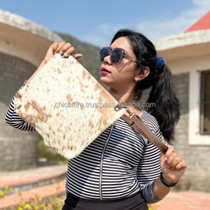 กระเป๋าถือสะพายไหล่สำหรับผู้หญิงกระเป๋าหนังวัวแท้ทำด้วยมือสไตล์ตะวันตกใหม่ - Product Image 2