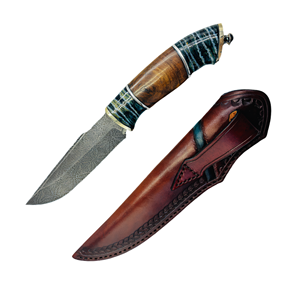 Cuchillo de Caza Bowie de Grado Industrial Timber Steel Enterprises, Hoja de Acero al Carbono con Punta de Clip, Mango de Madera, 25 cm, Garantía de 3 Años - Product Image 6
