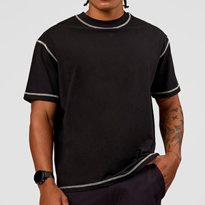 Camiseta Personalizada de Alta Calidad para Hombre, Estilo Holgado, Streetwear, 100% Algodón, Diseño Gráfico, Talla Grande, de Lujo - Product Image 1
