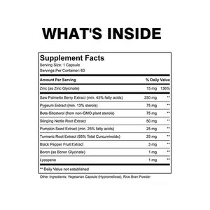 Cápsulas Premium para la salud de la próstata con Saw Palmetto Ortiga Root Pygeum Apoya la función de la próstata Suplemento herbal para hombres - Product Image 2