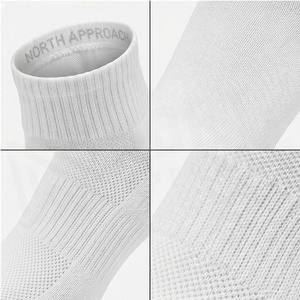 Crew <b>Socks</b> Geometric Pattern Blue Breathable Running <b>Socks</b> for Adults Spring Season - Product Image 4