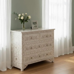 ILAHI's Bone Inlay <b>Drawer</b> Modern Design Agate Detailing <b>Storage</b> Portable Home Furniture - Product Image 4