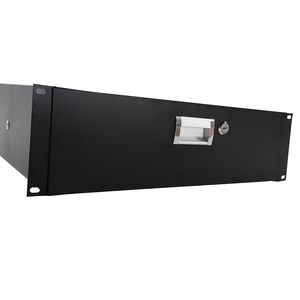 Armadio per Attrezzature DJ Personalizzabile 19'' 3U Nero con Cassetti e Chiavi in Acciaio, Disponibile in Magazzino - Product Image 2
