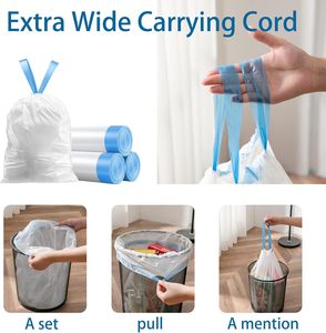 ถุงขยะ ถุงขยะแบบมีเชือกผูก ถุงพลาสติกแบบติดผนัง ถุงใส่ขยะ - Product Image 5