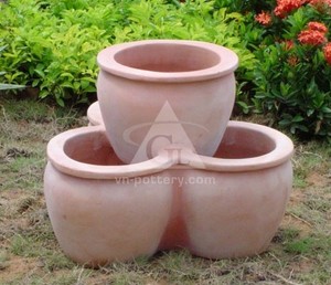 Elegantes Macetas Modernas de Terracota Italiana para Interiores/Exteriores, Macetas Ecológicas para Jardín, Talladas a Mano, Juego de 3/4 - Product Image 1