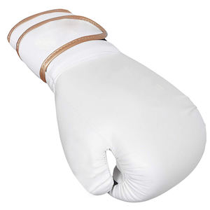 Guantes de Boxeo de Cuero Blanco de Alta Calidad con Cierre de Velcro, Diseño de Llama, Tela Cómoda para Entrenamiento de Boxeo - Product Image 1