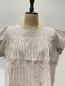 Hand Block Printed Cotton <b>Boho</b> <b>Shirt</b> Lightweight Top Women Short Tops Casual tops Sleeveless - Product Image 3