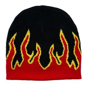 Y2K Unisex <b>Beanie</b> <b>Hats</b> All-Print Reversible Jacquard Woven Knit Winter Skull Cap Pom Pom Custom Logo Design 100% <b>Wool</b> Low MOQ - Product Image 4
