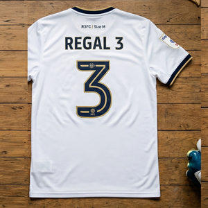 Maillot de football blanc OEM à manches courtes, col rond, sublimé, 100 % polyester, unisexe - Product Image 2