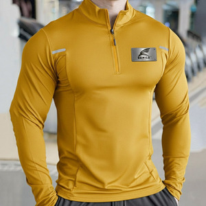 Top Quality Breathable <b>Compression</b> <b>Shirt</b> for Men Custom Logo Casual Solid Pattern Long Sleeve with O-Neck - Product Image 6