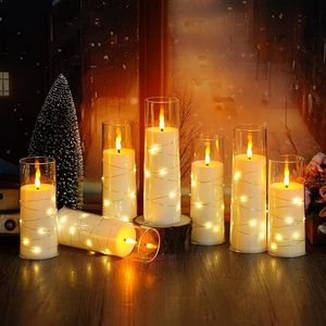 Set di 12 Candele LED Senza Fiamma con Timer, Atmosfera Romantica, Decorazione per la Casa, Candele Acriliche Stabili con Effetto Tremolante - Product Image 4