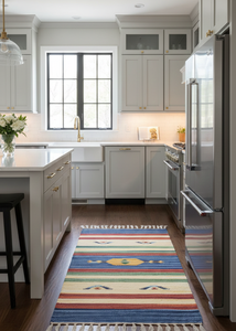 Tapis en coton tissé à la main, moderne, à motifs floraux, lavable en machine, écologique, multicolore, pour le camping, la maison, les voyages, la prière, les pique-niques - Product Image 4