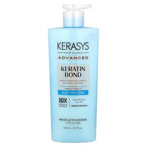 Kerasys Crème Hydratante Soyeuse à la Kératine et aux Acides Aminés 600ml Anti-Pelliculaire Cheveux Abîmés/Sensibles Hydratation Lisse Anti-Frisottis - Product Image 1
