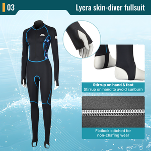 Traje de buceo completo de spandex para mujer, para deportes acuáticos, buceo, natación, surf, pesca submarina, kayak - Product Image 4