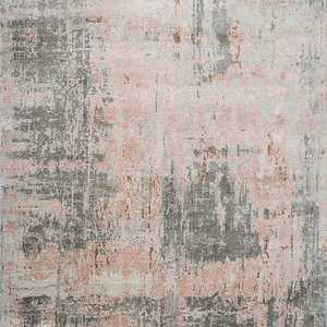 Tapis moderne abstrait en laine et soie de Nouvelle-Zélande, à poils ras, de épaisseur moyenne, noué à la main, respectueux de l'environnement - Product Image 3