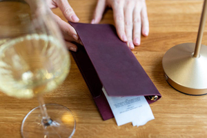 Magnetic Genuine Leather Bill Holder for Restaurant Secure Guest Check Presenter Smart <b>Billfold</b> Folder LBH-0090 - Product Image 5