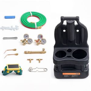 Kit de soplete de oxígeno y acetileno con manguera doble de 15 pies, juego portátil de soldadura y soldadura fuerte con válvulas de retención de cobre de 5 mm - Product Image 1
