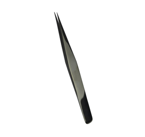 Pinces à cils en acier inoxydable de haute qualité, prise en main solide, durables, pointe droite et courbée - Product Image 4