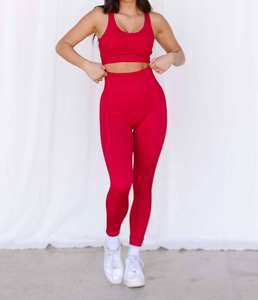 Leggings de yoga taille haute pour femme avec poches, imprimé, extensibles dans les quatre sens, 100 % nylon, taille élastique, longueur intégrale – Idéal pour le dropshipping - Product Image 1