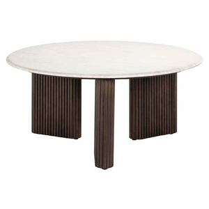 Modern Midcentury Eco-Friendly Round Wood Top <b>Coffee</b> <b>Table</b> <b>Set</b> with Wood Frame <b>Nesting</b> Design for Living Room Furniture - Product Image 3