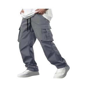 NOVEDAD DE VERANO 2025, pantalones de trabajo para hombre, pantalones casuales con múltiples bolsillos y cordón de estación independiente europea y americana - Product Image 1