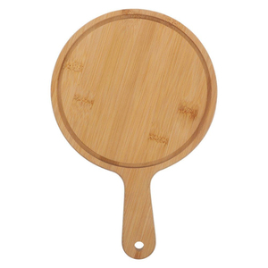 Planche à pizza en bois d'acacia naturel, écologique, avec poignée, ronde, pour couper et servir, vente en gros d'usine, pour usage en cuisine - Product Image 4