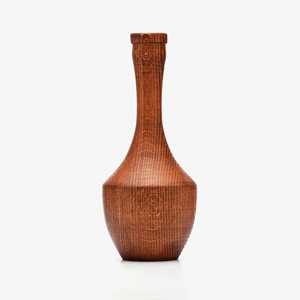 Florero Moderno Hecho a Mano de Madera de Bambú Ecológico y Duradero, con Cuello Largo, en Forma de Urna, para Mesa, para Flores Secas - Product Image 1