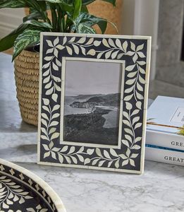 Cadre photo en os incrusté de qualité supérieure, fait main, artistique, pour décoration intérieure, support photo pour table, chambre, salon - Product Image 5