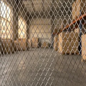 Galvanized Steel Perforated Metal <b>Mesh</b> Diamond Hole Roll for Heavy Duty Industrial Fencing and Safety Partition Wall - Product Image 1