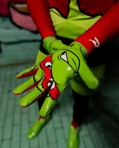 Gants de football américain en silicone pour jeunes Pro Teenage Mutant Ninja Turtles, personnalisés pour hommes, respirants, avec fermeture auto-agrippante, adhérents pour le sport - Product Image 4