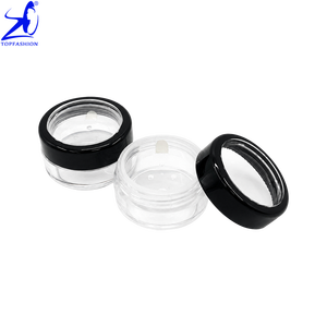 100pcs Empty 10g Black Rim Acrylic <b>Window</b> Loose Powder Jars with Pull Tab <b>Seal</b> Sticker Sifter - Product Image 5