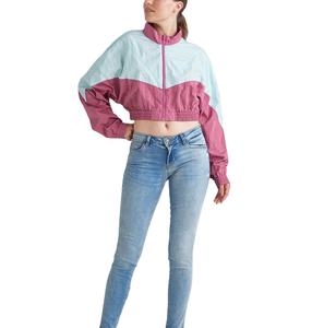 Veste coupe-vent respirante pour femmes, fermeture éclair personnalisée, entraînement, course à pied, légère, imperméable, veste de sport coupe-vent pour femmes - Product Image 1