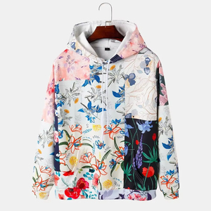 Nouveauté en promotion : Sweat à capuche à motif uni, style sublimation, en polyester/coton écologique, coupe classique, taille adulte, motif uni - Product Image 1