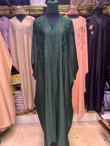 2026 High Quality Selling Abaya Beaded Sequined <b>Long</b> Sleeve Abaya Muslim Traditional Handmade Wedding Women Breathable V Neck - Product Image 6