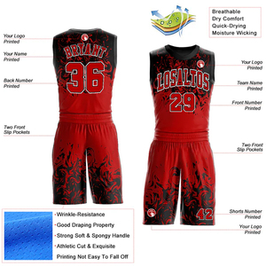 Conjunto de Uniforme de Baloncesto Juvenil con Impresión por Sublimación, Absorbente de Humedad, Personalizado con Logotipo Frontal, Nombre y Número - Product Image 6