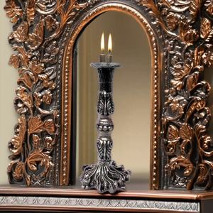 Candelabro de aluminio francés antiguo europeo, elegante diseño de tarro de linterna de Metal, candelabro de pared de pie personalizado a granel bajo - Product Image 5