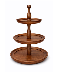 Wood Server <b>Cake</b> <b>Stand</b> Wholesale Supplier Wood <b>Cake</b> <b>Stand</b> Wood <b>Cake</b> <b>Stand</b> <b>3</b> <b>Tier</b> Round Multi Layer Handmade Serving Display - Product Image 5