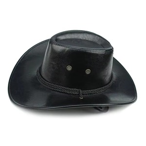 Chapeaux de Cowboy Unisexe en Cuir Véritable Style Western Haute Qualité 2026 Nouvelle Arrivée Respirants pour Sports de Plein Air et Voyage - Product Image 4