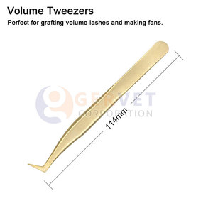 Nouvelle conception, pinces à extensions de cils professionnelles en acier inoxydable de haute qualité, vente en gros à bas prix - Product Image 2