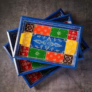 Plateau de service alimentaire en MDF imprimé, design artistique pour des ensembles de service de boissons élégants - Product Image 2