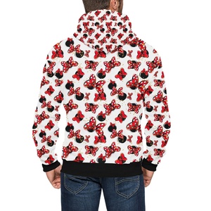 Sublimación Sudadera con capucha de algodón de poliéster de alta calidad para hombres con cremallera sudaderas con cremallera de sublimación de hip hop regular para OEM ODM - Product Image 5