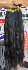 Extensiones de cabello humano de grado de cabello virgen de alta calidad Remy Machine Weft Straight Indian Temple - Product Image 3
