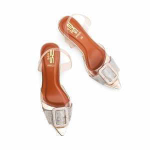 Sandales à talons dorées FN5825 Chaussures de mariée élégantes - Product Image 1