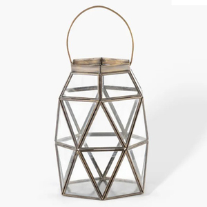 "Indian Home Craft <b>Silver</b> Outdoor Metal <b>Lantern</b> Candle Holders Set for Christmas Decorations Lighting Accent - Product Image 4