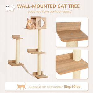 Lussuoso Parco Giochi Grande per Gatti con Tiragraffi in Sisal, Centro Attività Giallo, Casetta Giocattolo in Legno per Gatti con Materiale in Tessuto - Product Image 4